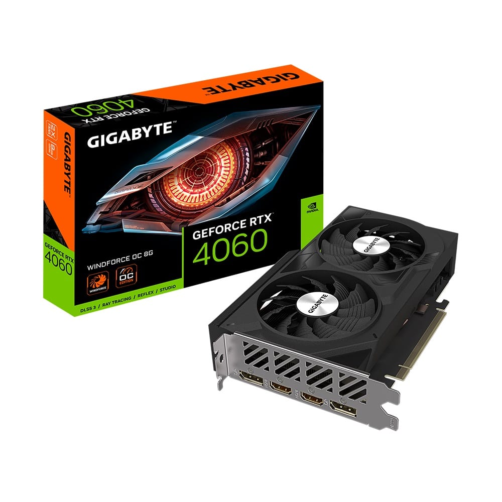 Gigabyte GeForce RTX 4060 Windforce OC 8GB Graphics Card