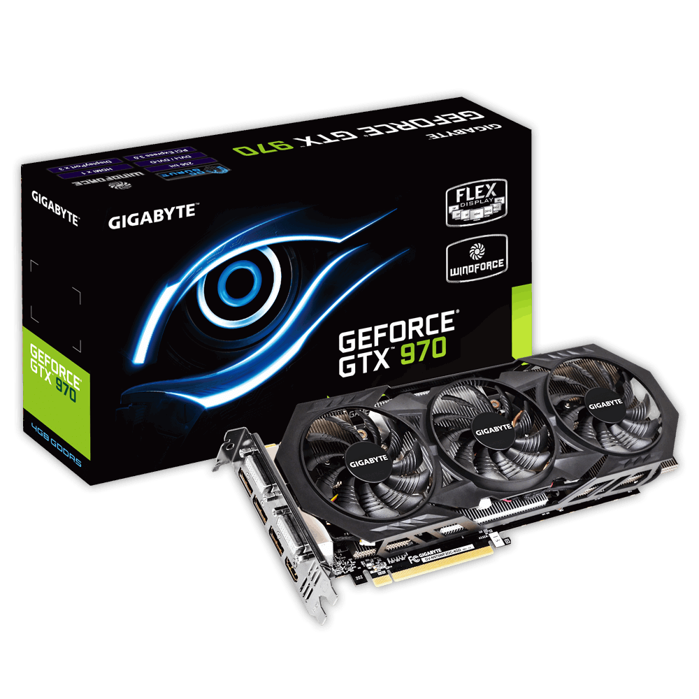 Manufacturer Refurbished Gigabyte GTX970 4GB WindForce OC Graphic Card
