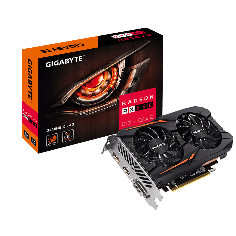 Gigabyte Radeon RX 560 OC 4GB GDDR5 Video Card
