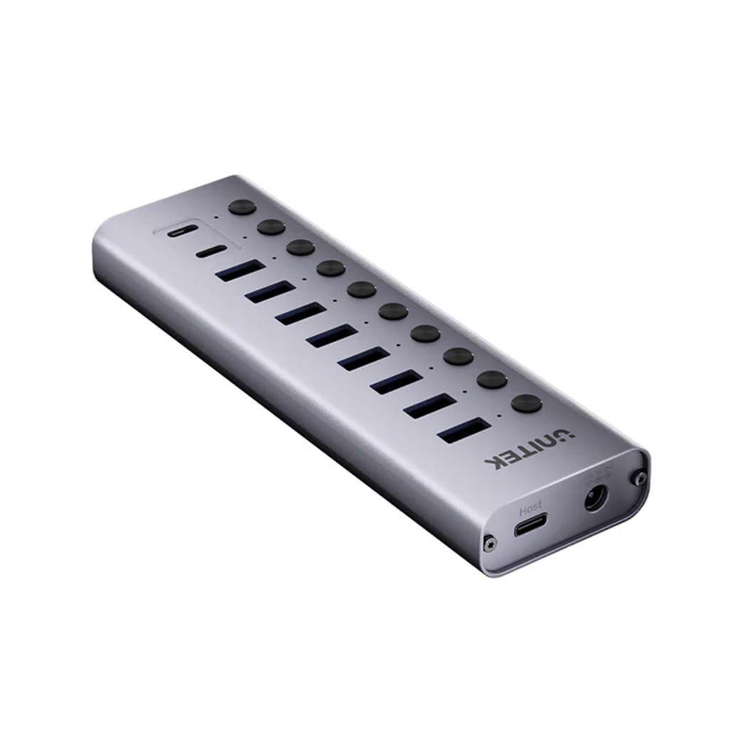 Unitek 10-Ports USB-C/USB-A Hub With Individual Switch
