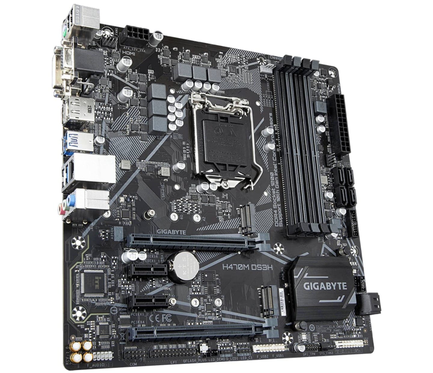 Manufacturer Refurbished Gigabyte H470M DS3H Motherboard, 10th Gen