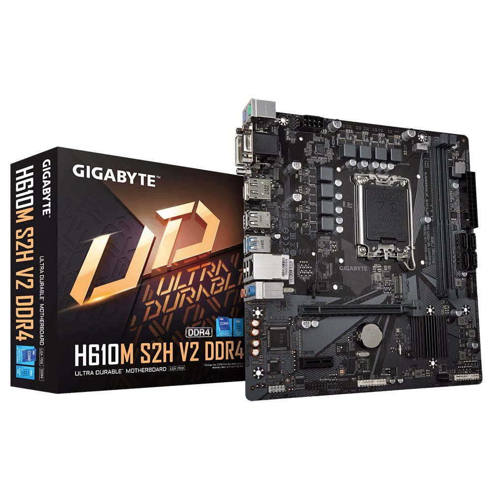 Gigabyte H610M S2H V2 DDR4 LGA 1700 Micro-ATX Motherboard