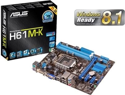 Carte Mère ASUS H61M-K REV 1.02 – Socket 1155 – Occasion Fonctionnelle