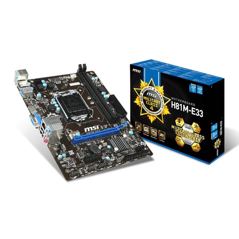 MSI H81M-E33 LGA 1150 Micro-ATX Mainboard