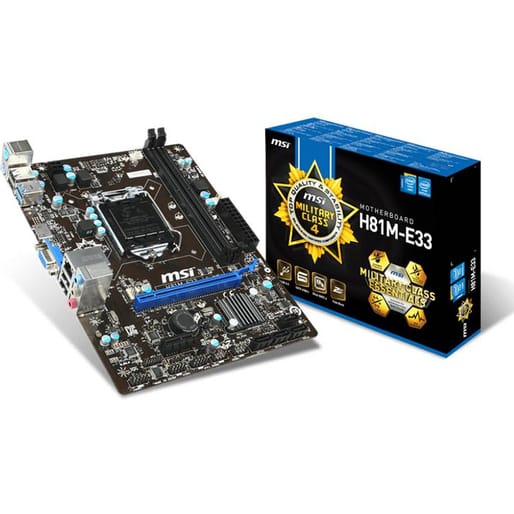 MSI H81M-E33 LGA 1150 Micro-ATX Mainboard - Main Image