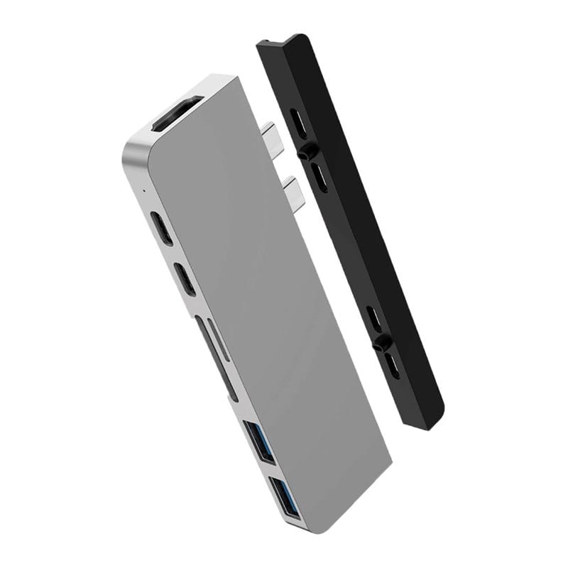 HyperDrive Duo V2 7-in-2 USB-C Hub for USB-C MacBook Pro - Silver