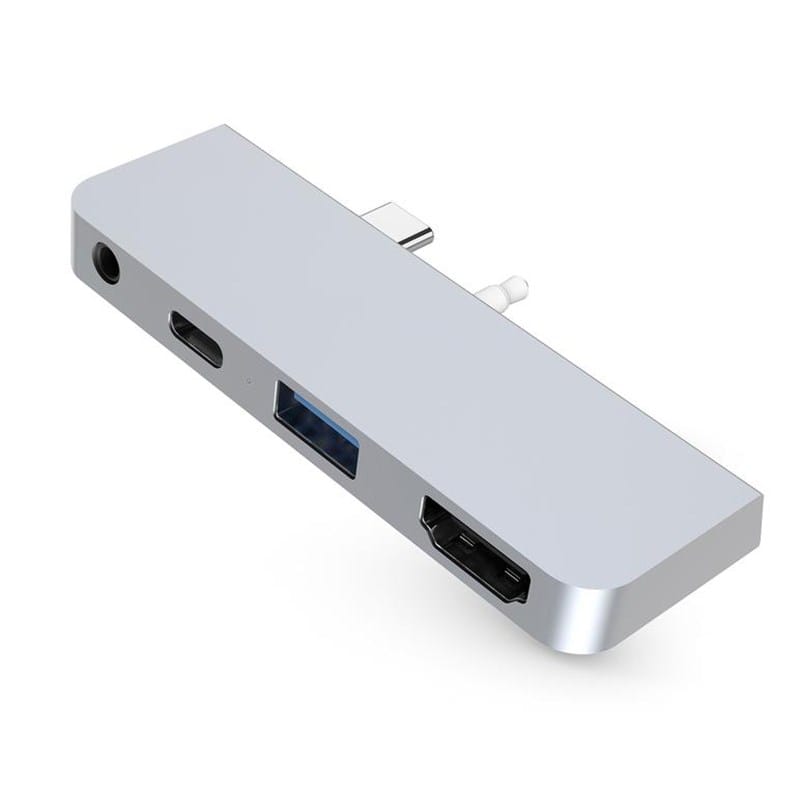 HyperDrive 4-in-1 USB-C Hub Surface Go - Silver