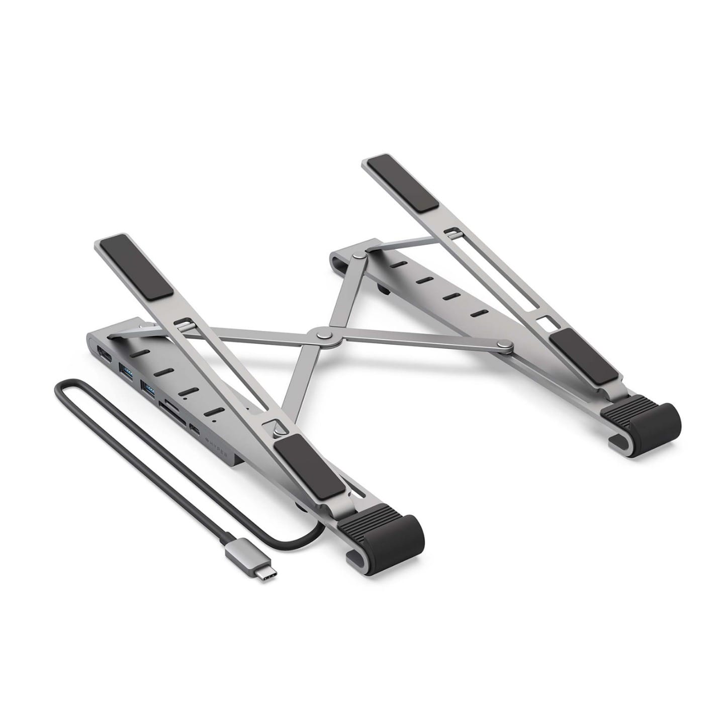 Hyperdrive 7-in-1 USB-C Hub Notebook Stand Silver