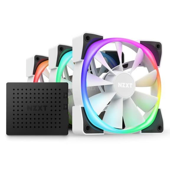 NZXT Aer RGB 2 120mm Fans Triple Starter Pack - Matte White