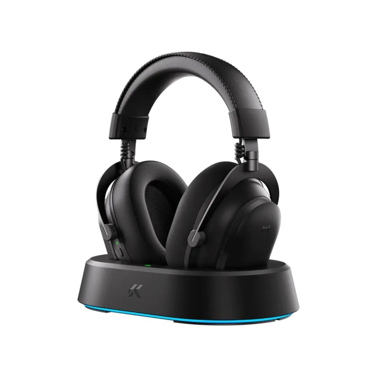 MCHOSE V9 Turbo+ Wireless RGB Gaming Headset with Magnetic Charging Station - Steel Black