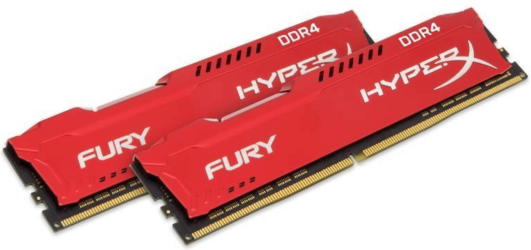 Kingston HyperX Fury 16GB(2x8GB) DDR4-2400 Memory - Red