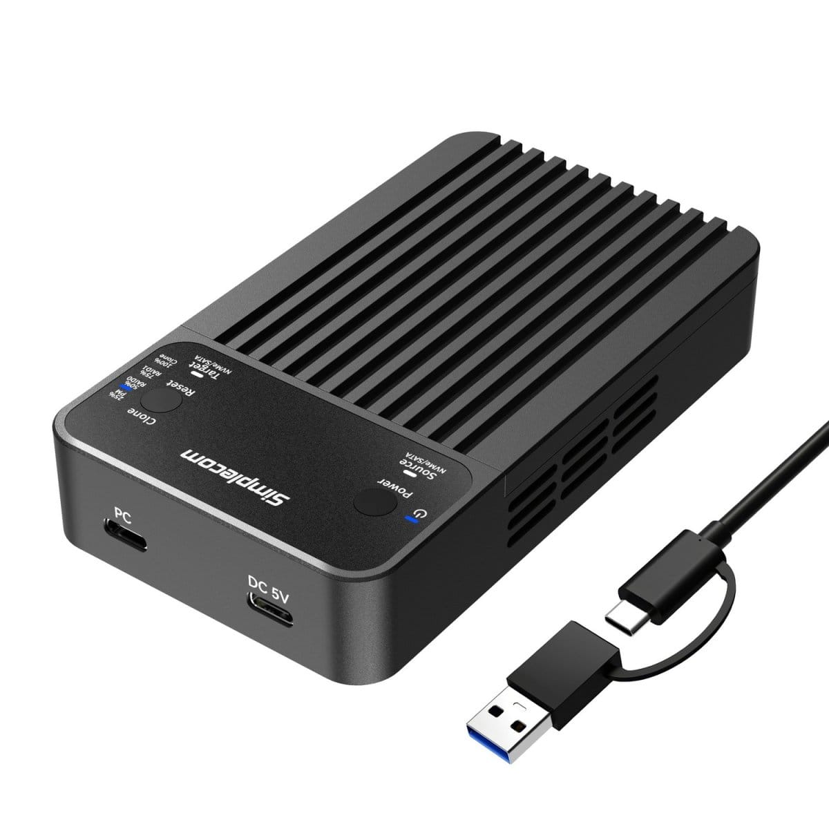 Simplecom Dual Bay NVMe/SATA M.2 SSD Raid Enclosure