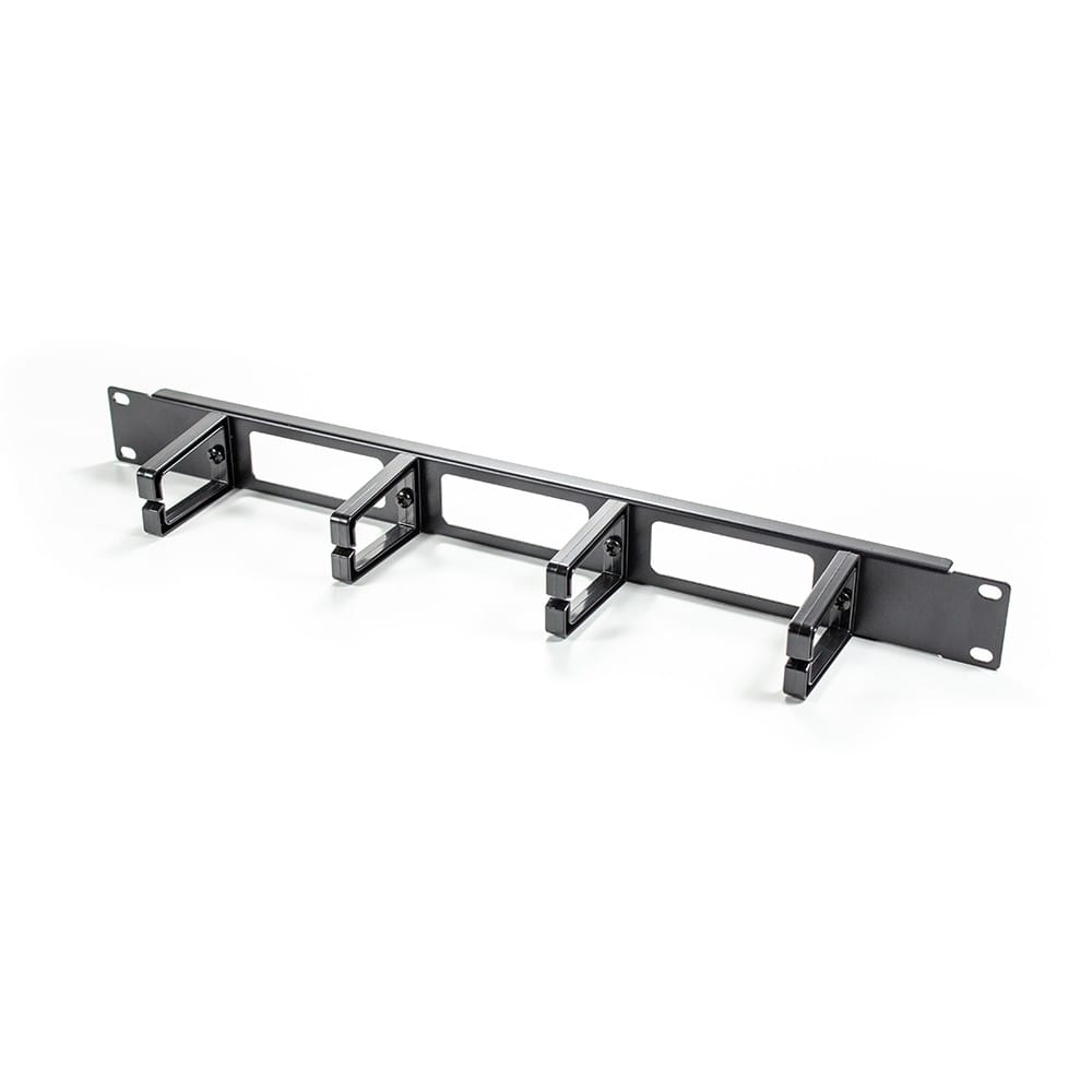 Serveredge 1RU Horizontal 4 Rings Metal Cable Management Rail