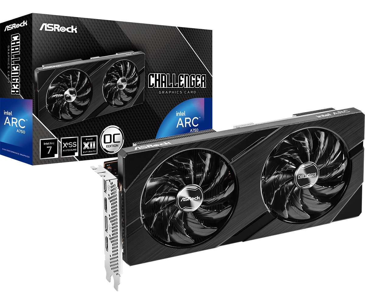 AsRock Intel A750 Challenger D 8GB OC Graphics Card