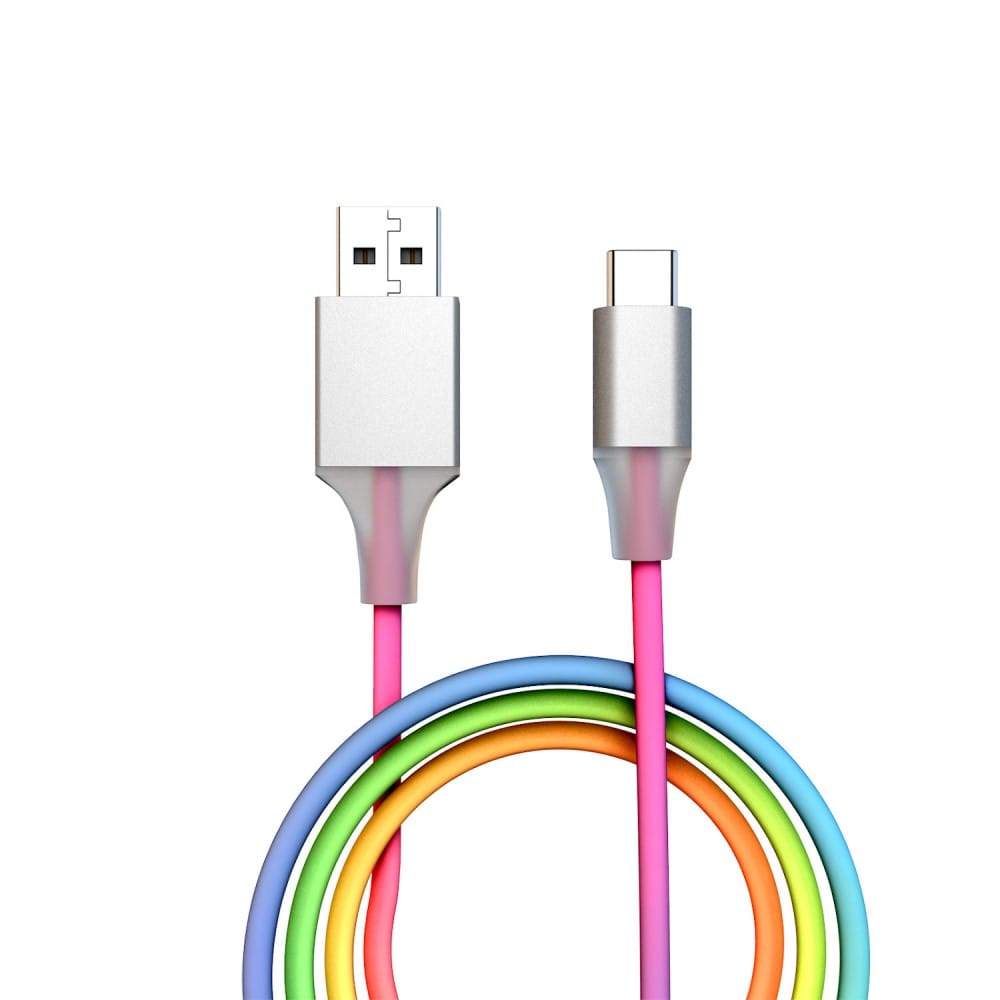 Laser Type-C to USB Cable 1m - Rainbow
