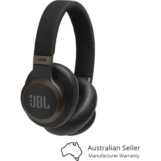 JBL Live 650BTNC Wireless Over-Ear Noise-Cancelling Headphones Black