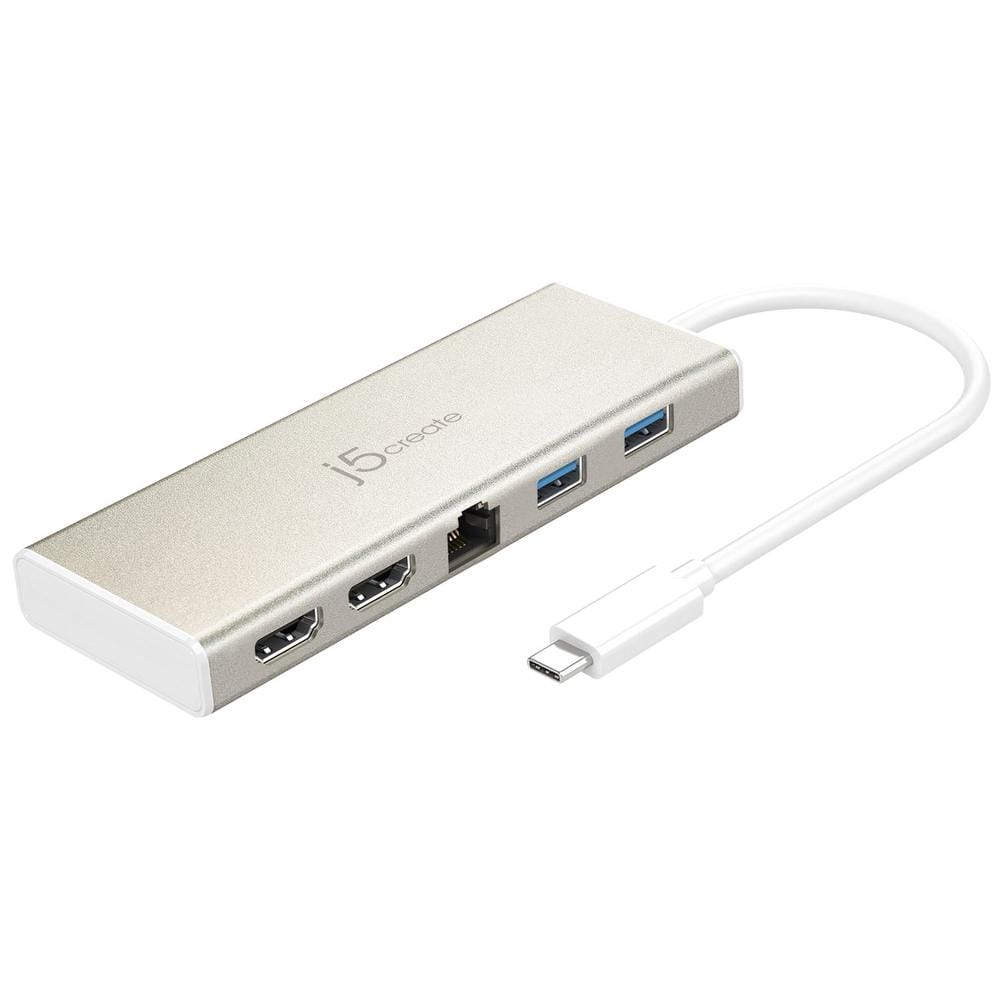 J5create JCD381 Type-C Dual HDMI 2K/4K Mini Dock - Ethernet/USB 3.1 Hub/PD2.0 JCD381
