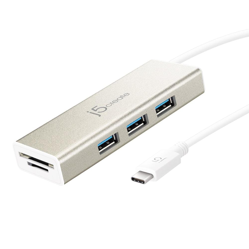 J5create JCH347 Type-C 3-Port Hub With MicroSD/SD Card Reader
