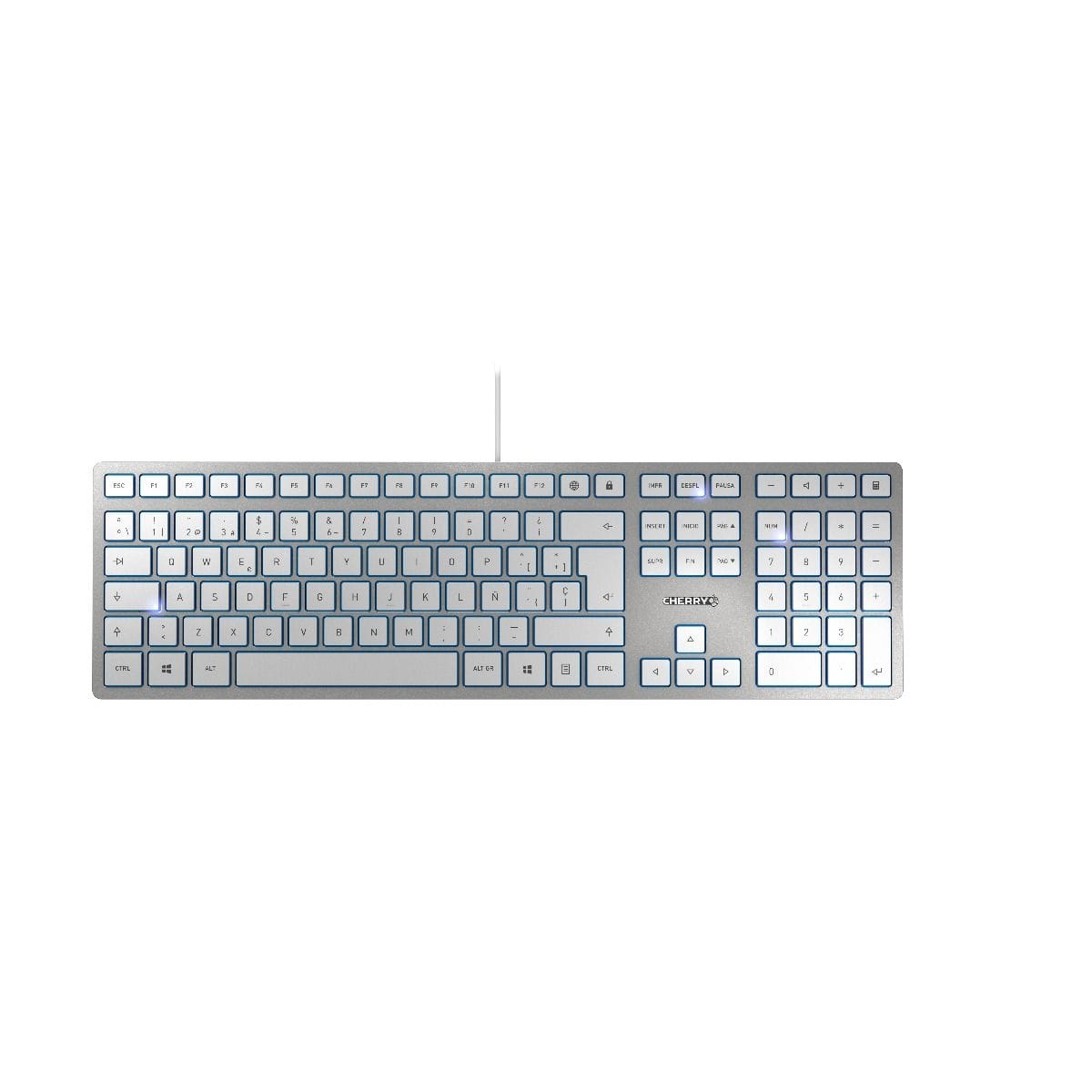Cherry KC 6000 Slim Office Wired Keyboard - Silver