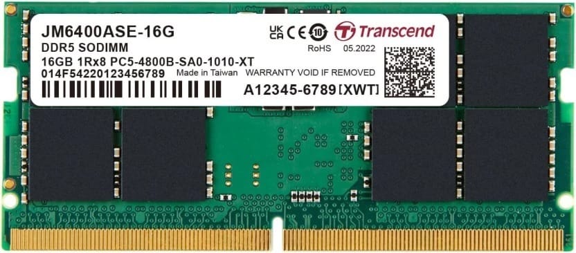 Transcend JetRam 16GB DDR5-6400 CSODIMM Memory