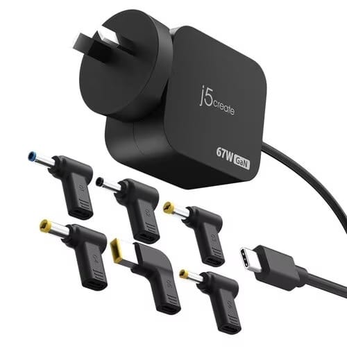 J5 Create USB-C Mini Charger With 6 Types Of DC Connect