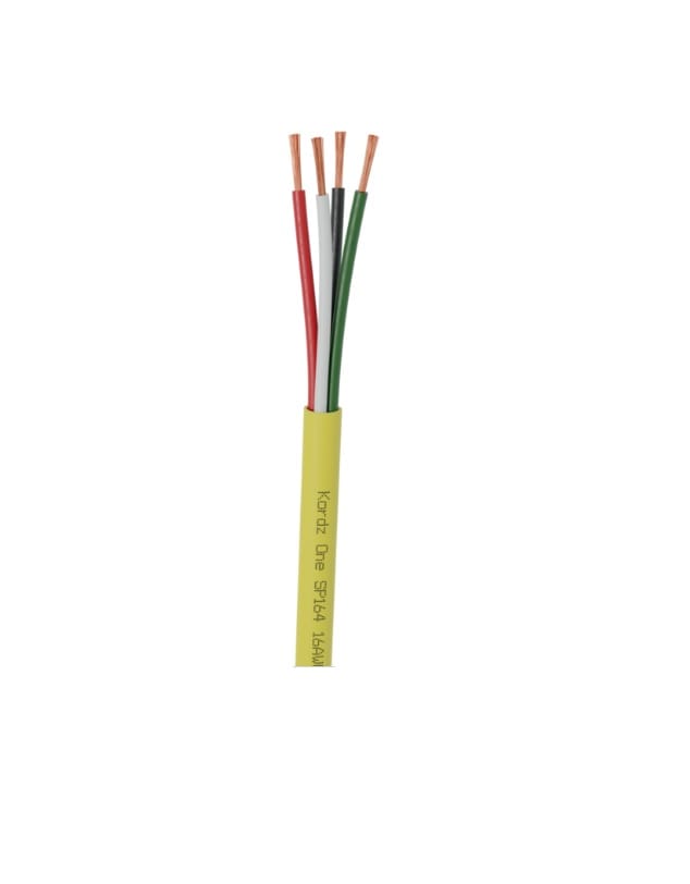 Kordz ONE Series 16AWG 4C Speaker Cable Yellow