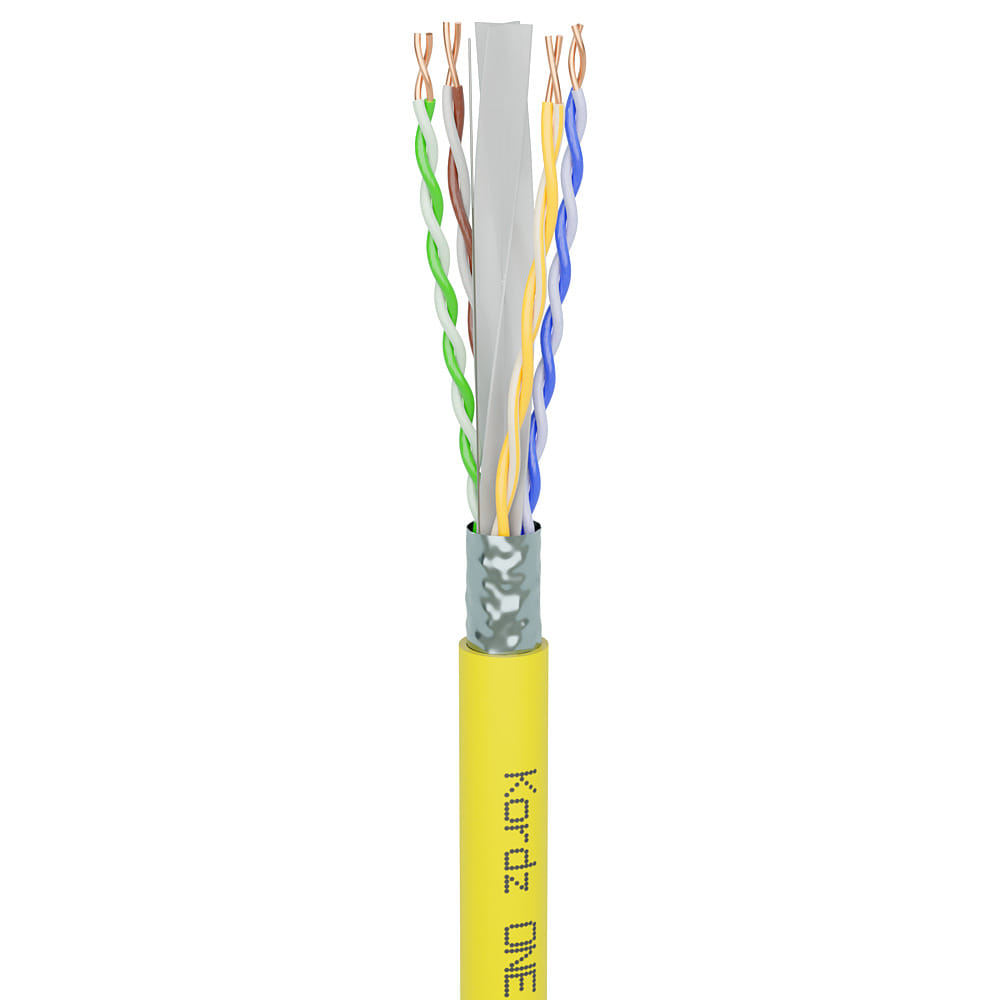 Kordz ONE Series CAT 6A F/UTP Pro Box Cable 152.5m - Yellow