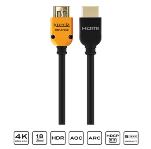 Kordz PRS3 High Speed with Ethernet HDMI Active Optical Cable (AOC) - 12.5m
