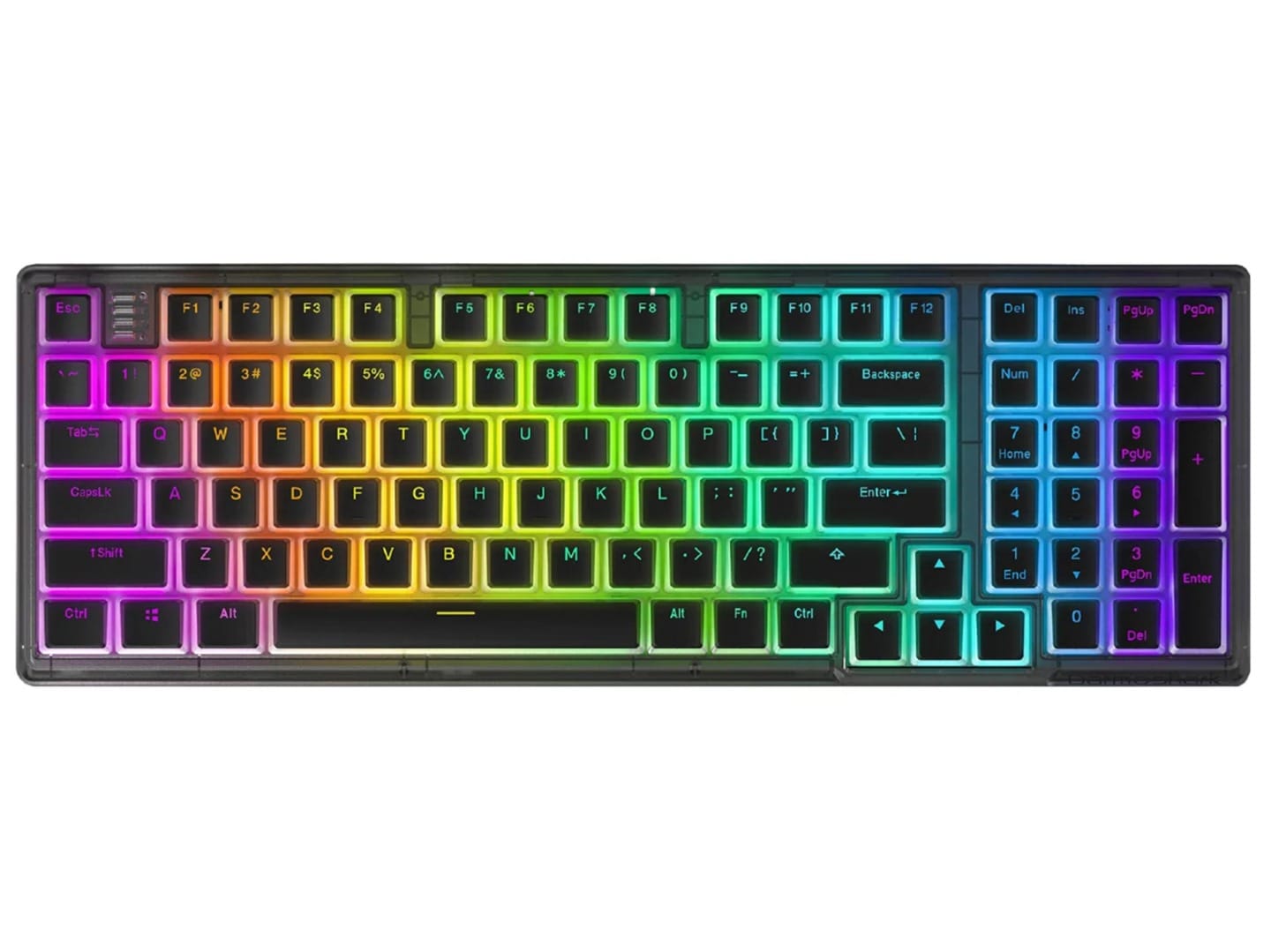 Darmoshark K7 Pro Trio-Mode Mechanical Gateron Switch RGB Gaming Keyboard & Aluminum Alloy bottom