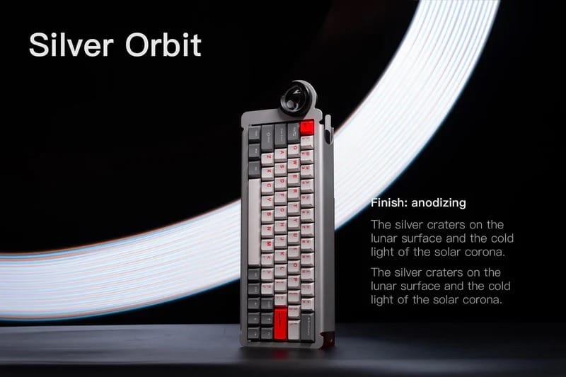 DRY STUDIO Ice Ring 63 RT HE Magnetic Switch 8K Wired Gaming Keyboard (Silver Orbit)