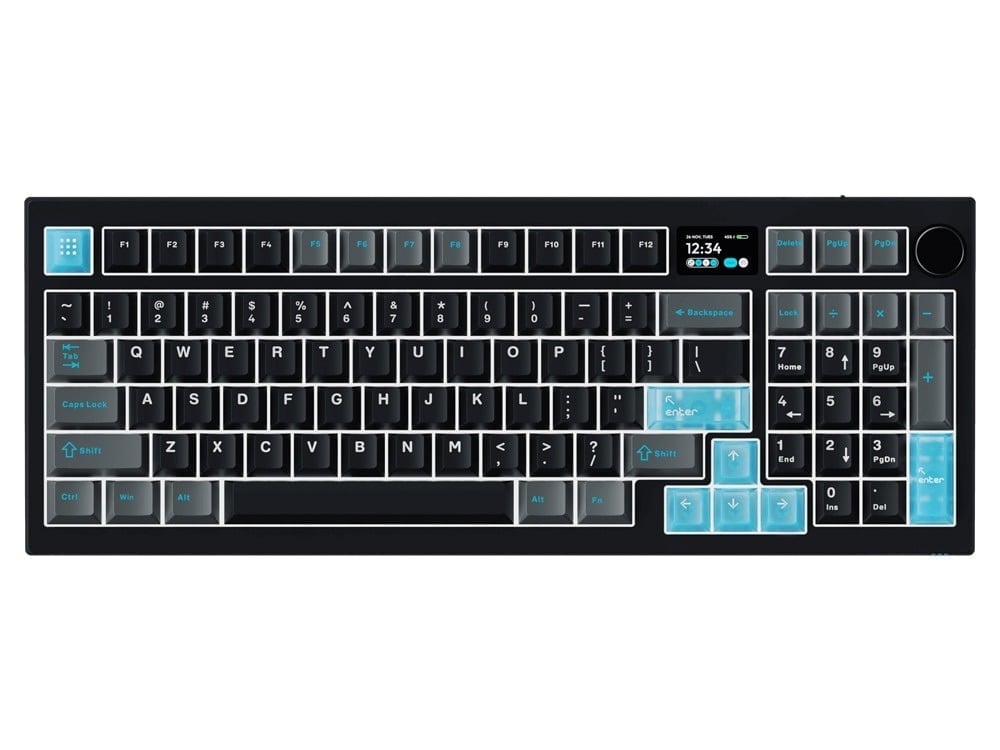 VOICSKY ECHO 96 Wireless Mechanical Dark Keyboard With Dynamic Screen - Tone Linear Switch