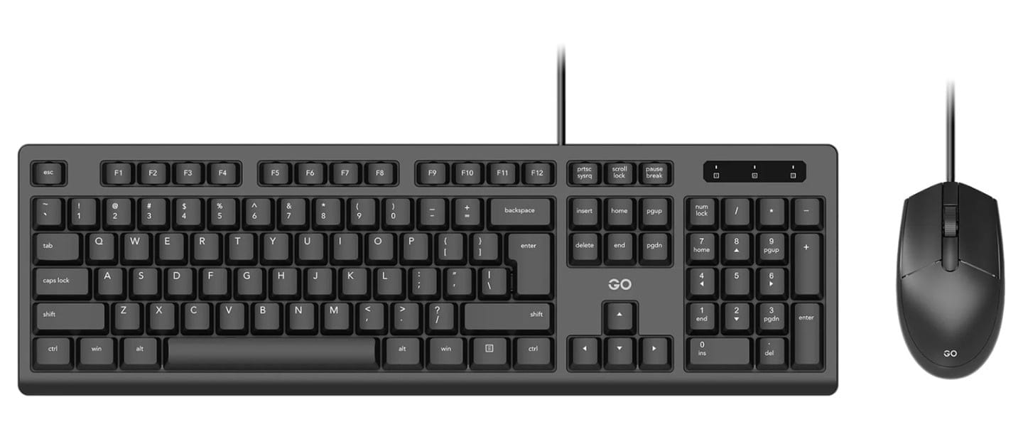 Fantech GO KM101 Full-Size Office Silent Wired Spill Resistant Keyboard and Mouse Combo