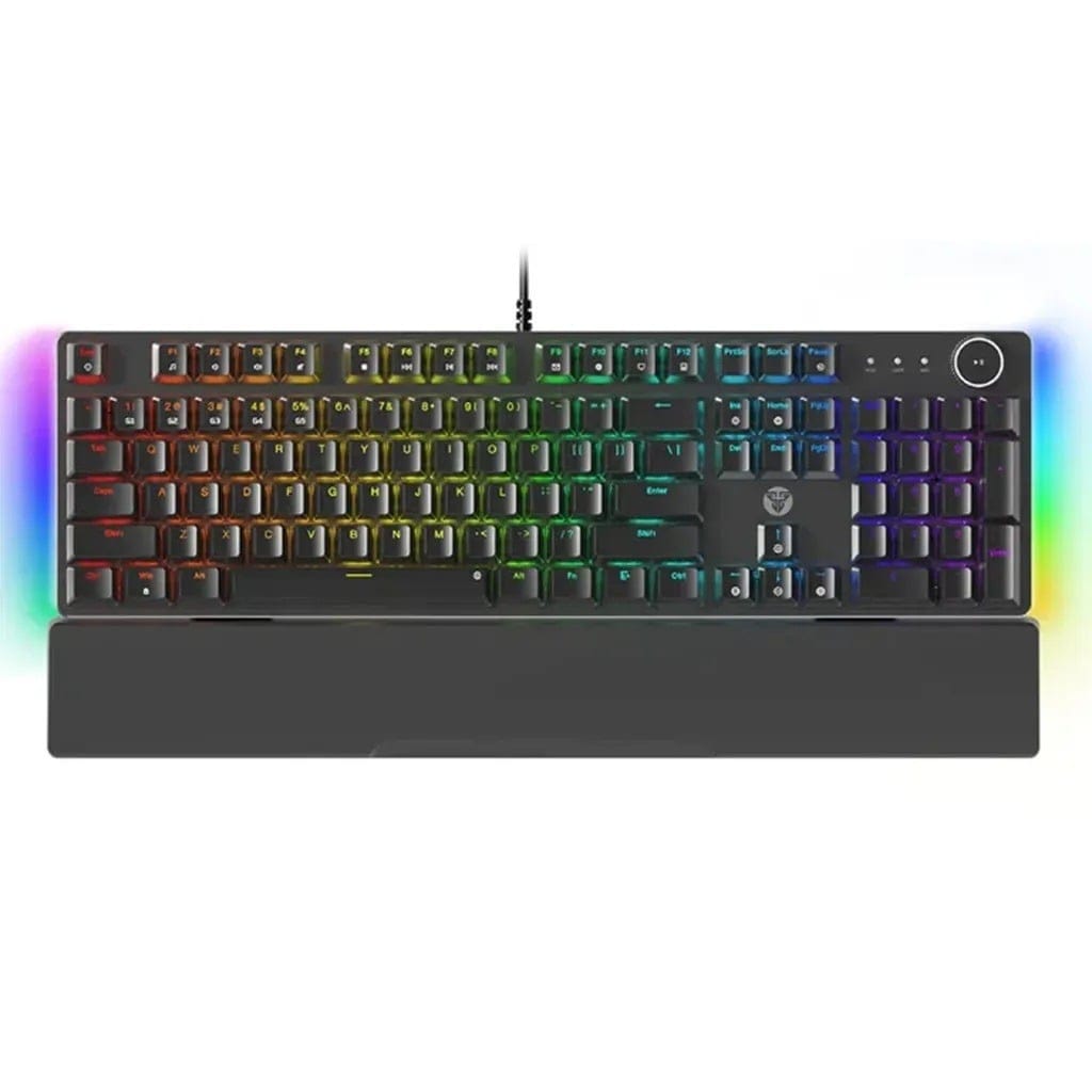 Fantech MAXPOWER II Wired Hot-Swap RGB Backlight Mechanical Black Keyboard with Wrist Rest - Speed Grey Switch