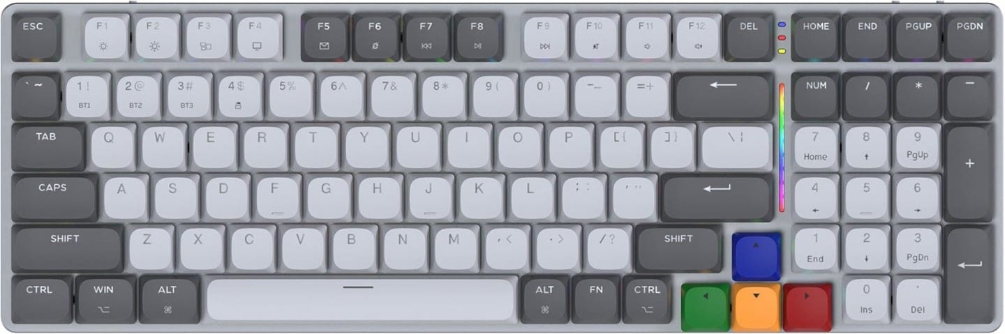 Fantech MK916 95% Low-Profile Wireless Mechanical Keyboard - Red Switch