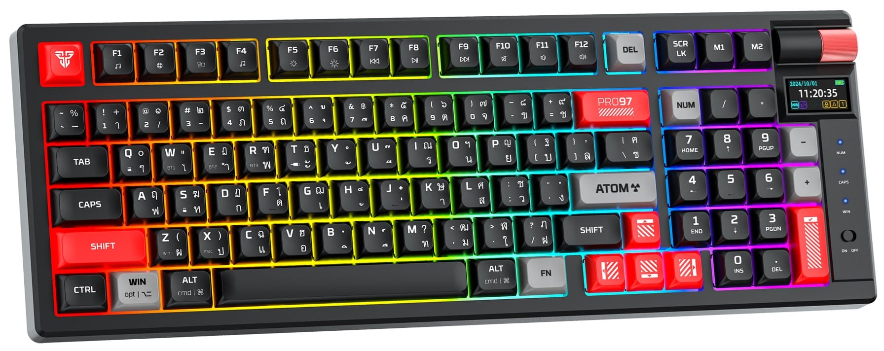 Fantech MK918 95% Hot-Swap Wireless Mechanical Black Keyboard - Red Switch