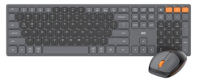 Fantech WK895 Wireless Keyboard and Mouse Combo - Grey