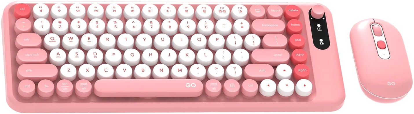 Fantech GO MOCHI85 75% Wireless Keyboard and Mouse Combo - Pink
