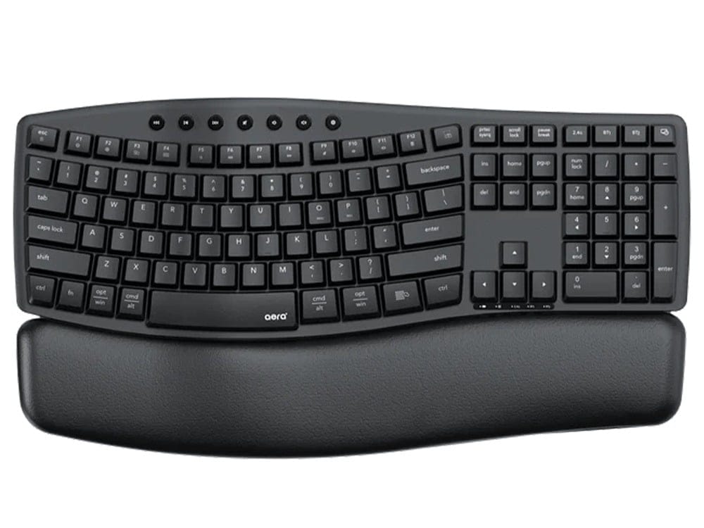 Fantech AERA ARCH Ergonomic Wireless Silent Keyboard and Mouse Combo with Wrist Rest