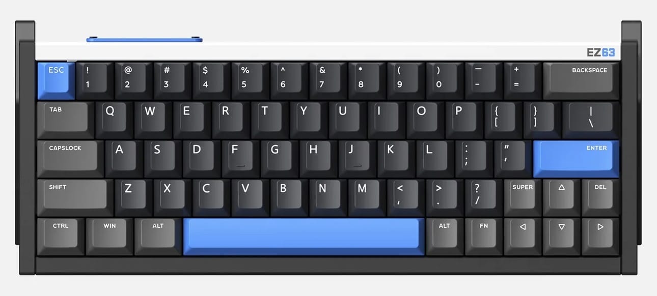 IQUNIX EZ63 8KHz RGB HE Blue Mechanical Keyboard - Magnetic Jade Pro Switch
