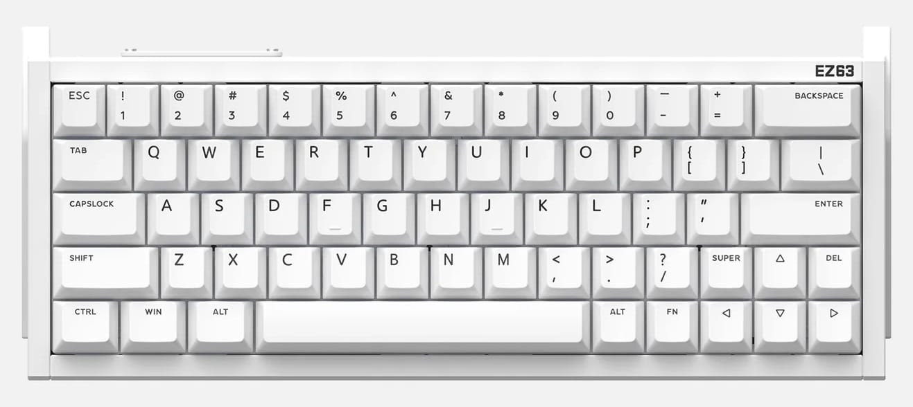 IQUNIX EZ63 8KHz RGB HE White Mechanical Keyboard - Magnetic Jade Pro Switch
