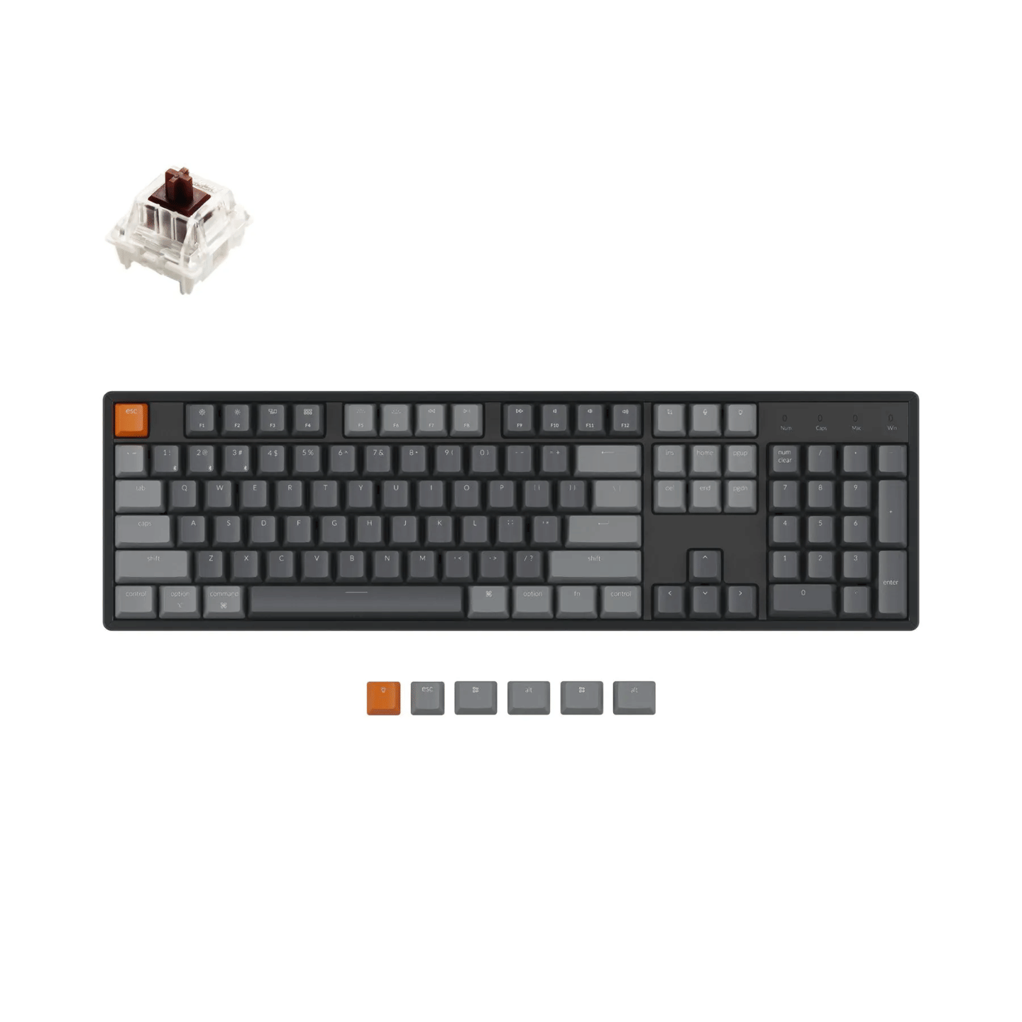 Keychron K10 Bluetooth RGB Mechanical Keyboard - Gateron Brown (Hot Swappable)
