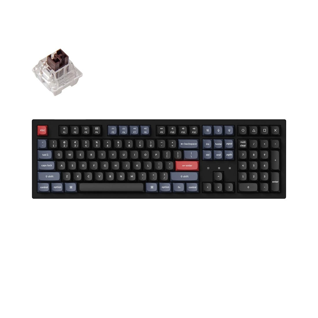 Keychron K10 Pro QMK/VIA Wireless Hot Swappable RGB Backlight Mechanical Keyboard Brown Switch