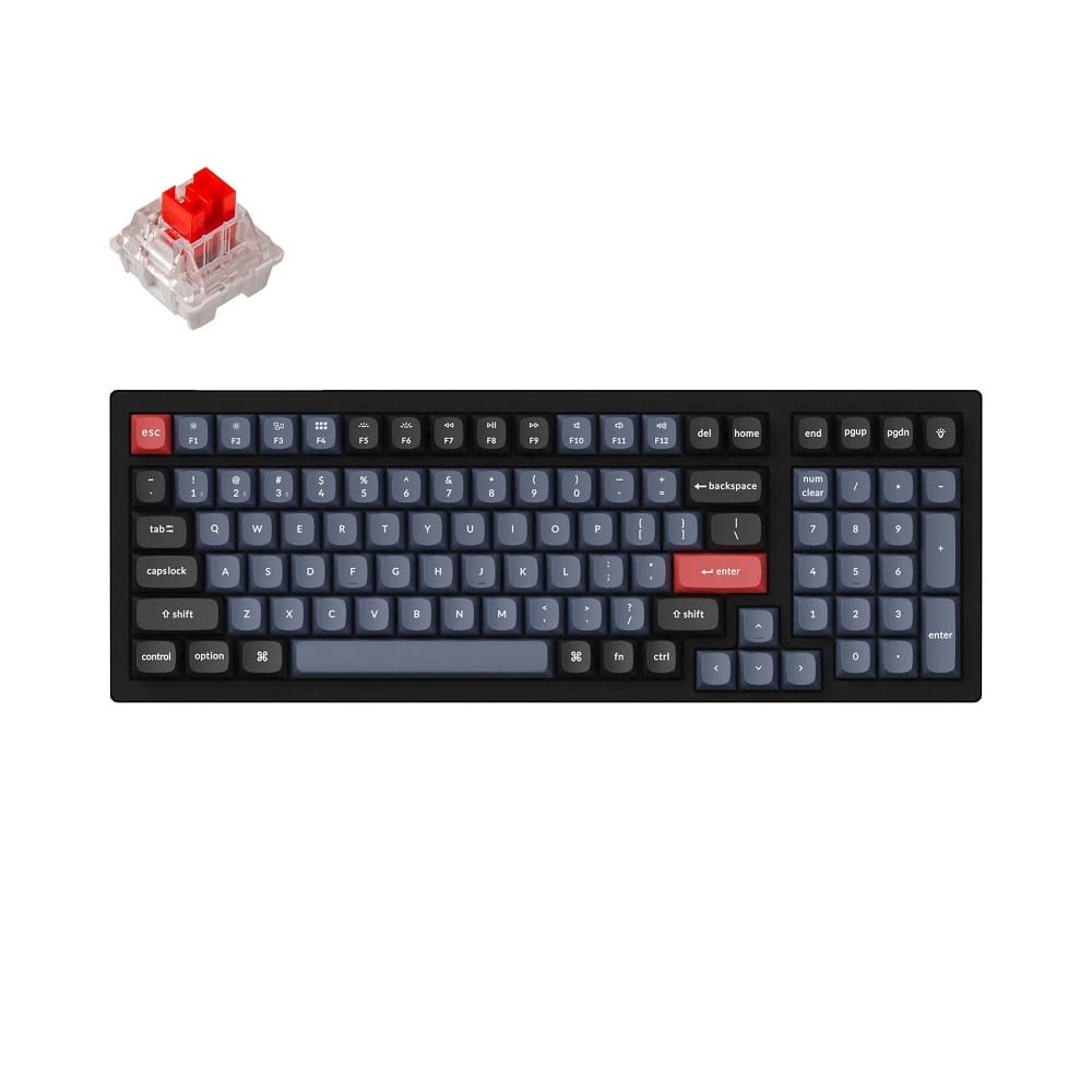 Keychron K4 Pro 96% QMK/VIA Wireles Hot Swappable RGB Backlight Mechanical Keyboard Red Switch