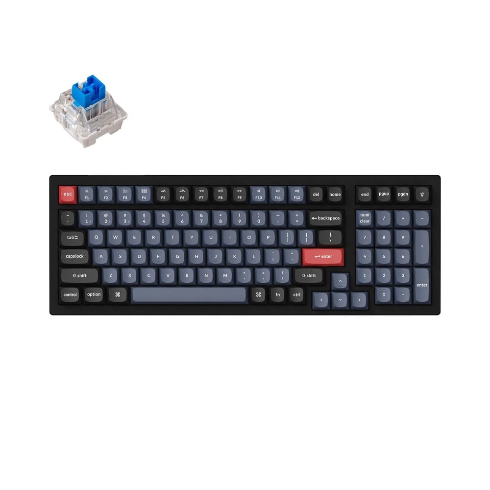 Keychron K4 Pro 96% QMK/VIA Wireles Hot Swappable RGB Backlight Mechanical Keyboard Blue Switch