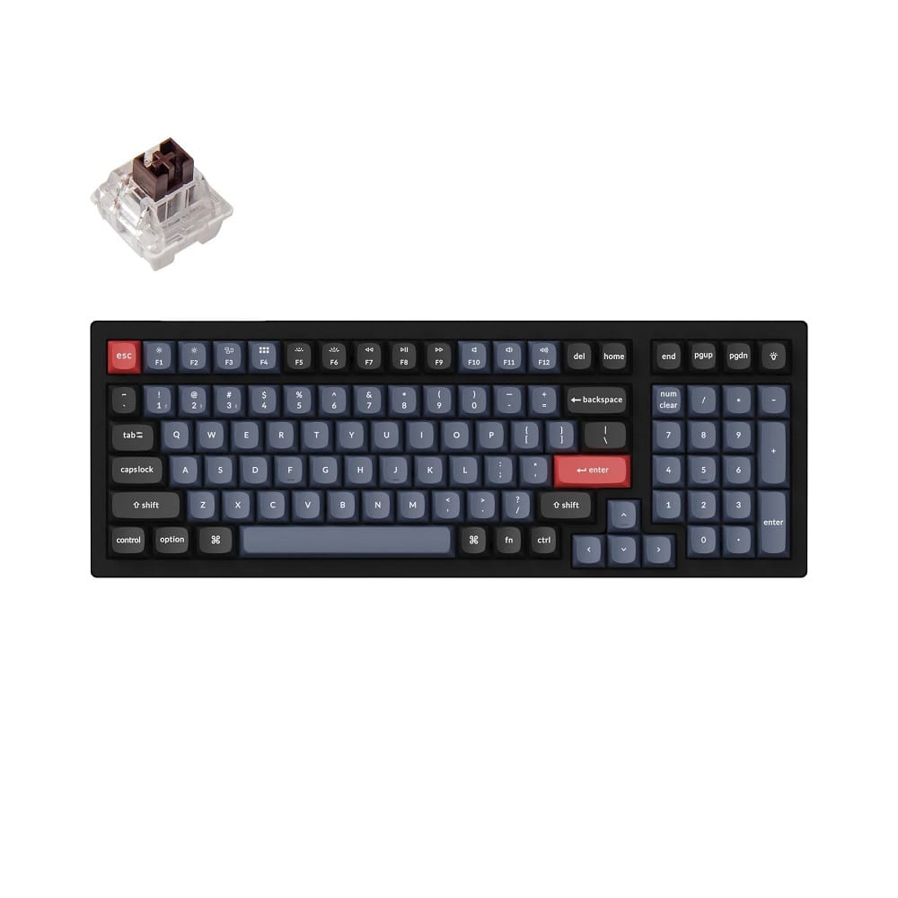 Keychron K4 Pro 96% QMK/VIA Wireles Hot Swappable RGB Backlight Mechanical Keyboard Brown Switch