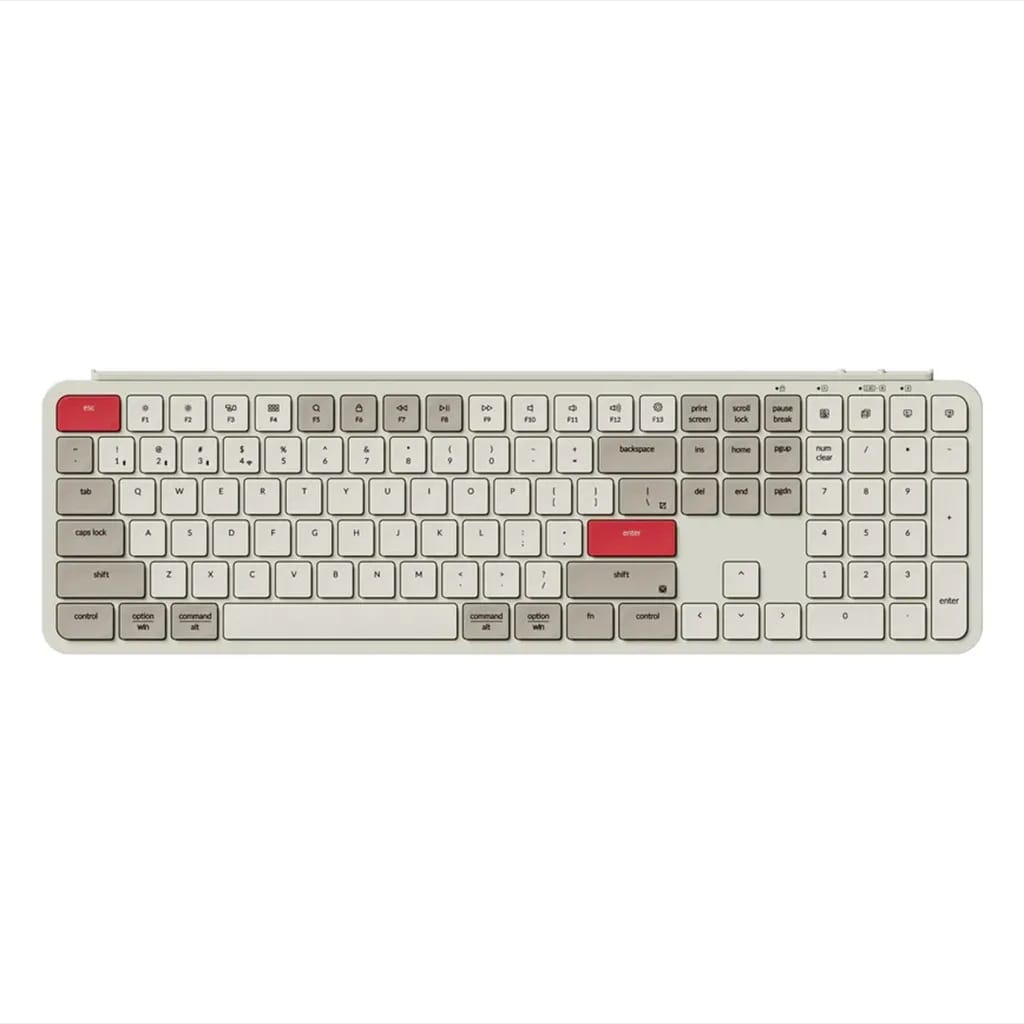 Keychron B6 Pro Ultra-Slim Wireless Keyboard - Retro Red