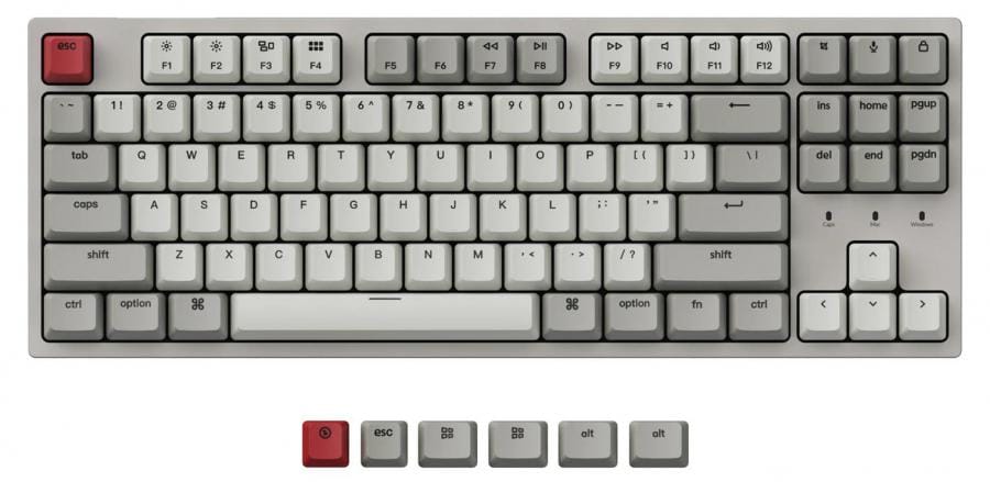 Keychron C1 Gateron G Pro Mechanical Keyboard - Brown Switch
