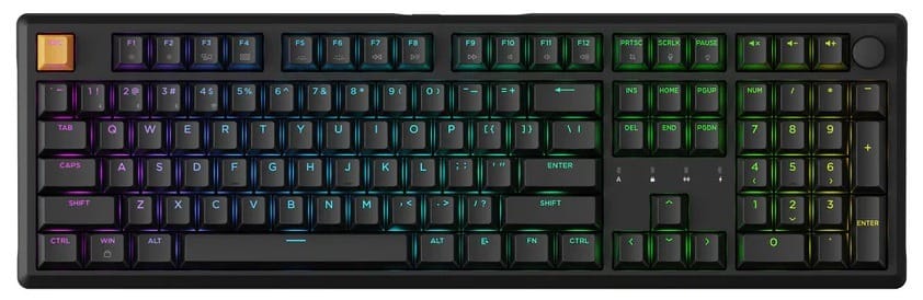 Keychron J5 QMK Wireless Mechanical RGB Black Keyboard - Apex Red Switch