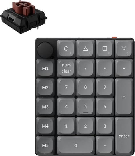 (Ex-Demo) Keychron K0 Max QMK Wireless Custom Number Pad - Keychron Milk POM Brown Switches