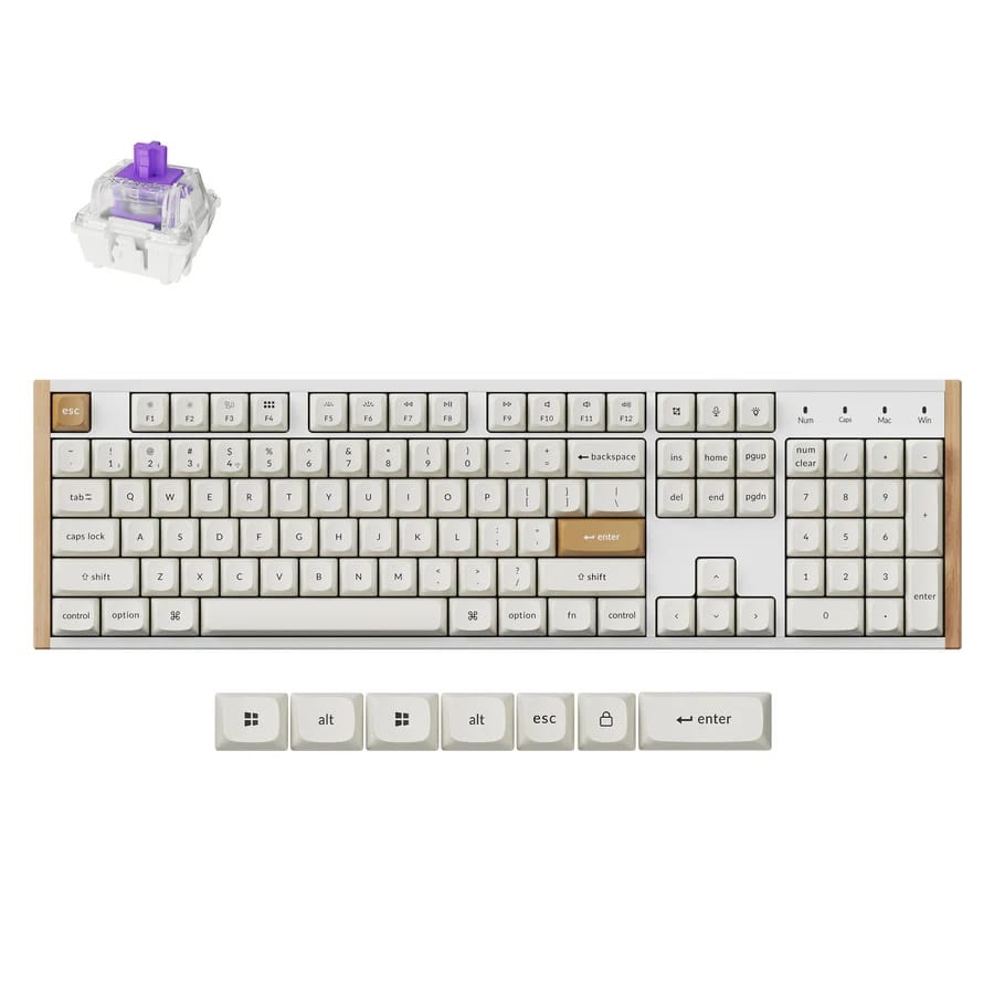 Keychron K10 HE Wireless Magnetic Switch Custom Special Edition White Keyboard - Nebula Switch